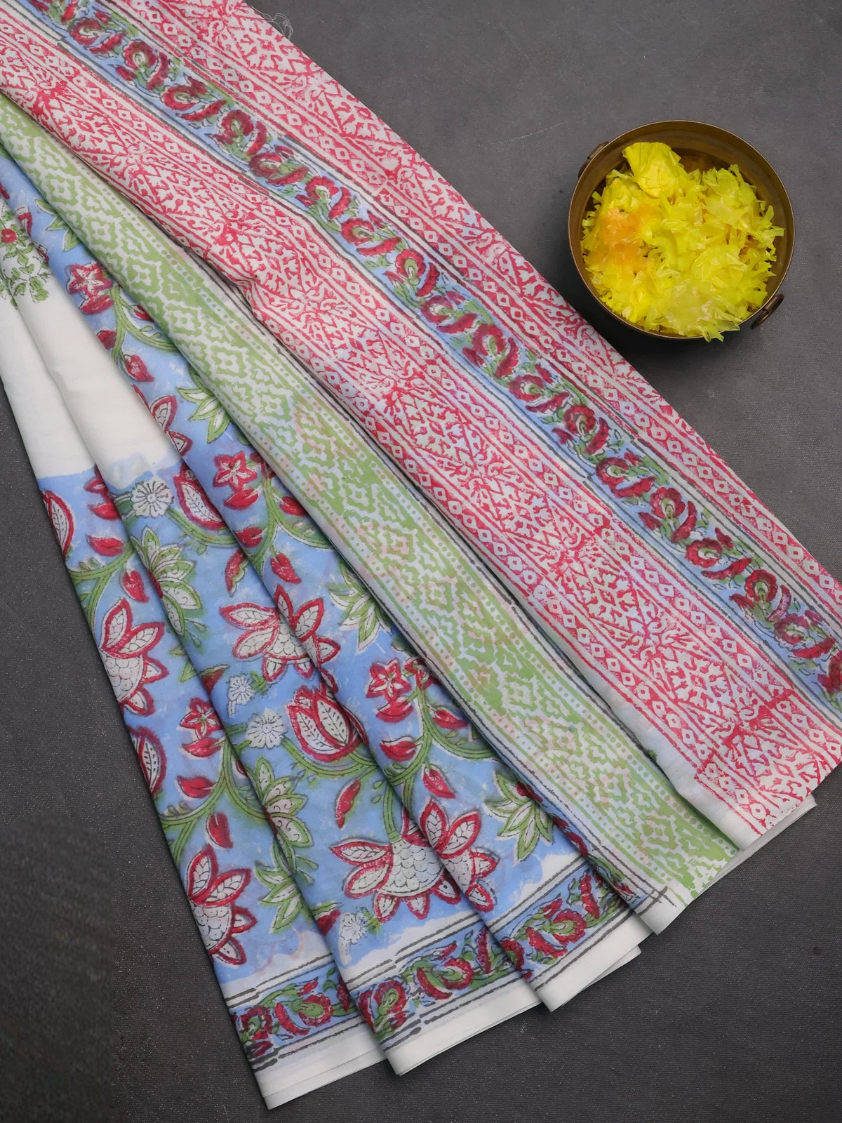 Jaipur Cotton Saree - Off White